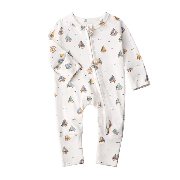 BOOMNY Baby Girls Jumpsuits Graphic Long Sleeve Romper for Kids Soft Warm Winter Loungewear Jumpsuit