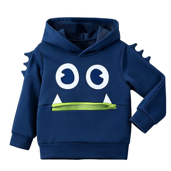 BOOMNY Kids Boys Hoodie Big-Mouthed Long Sleeve Hoodies for Child Fashion Fall Winter Hooded Sweatshirts with Pocket