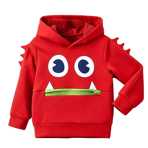 BOOMNY Kids Boys Hoodie Big-Mouthed Long Sleeve Hoodies for Child Fashion Fall Winter Hooded Sweatshirts with Pocket