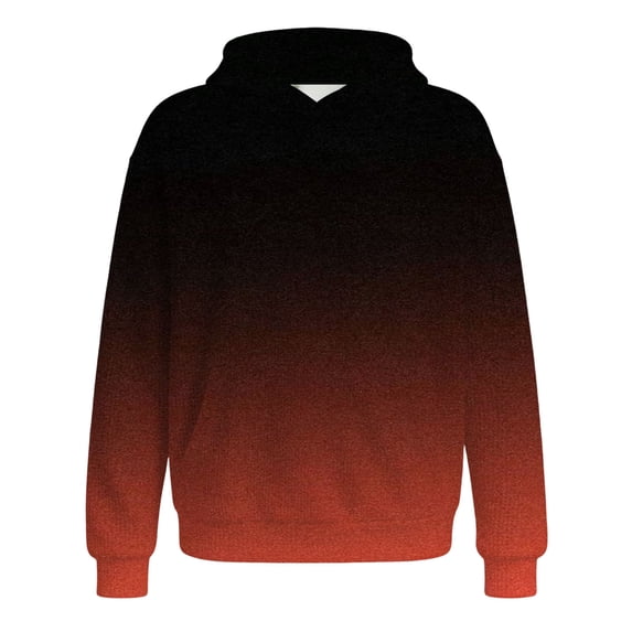 BOOMNY Kids Boys Hoodie Gradient Color Long Sleeve Waffle Hoodies for Child Fashion Fall Winter Hooded Sweatshirts with Pocket