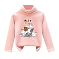 thumbnail image 1 of BOOMNY Kids Infants Girls Sweaters Long Sleeve Cartoon Cat Embroidery Knitted Sweater For Kids High Collar Warm Fall Winter Sweaters, 1 of 3