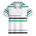 thumbnail image 1 of BOOMNY Mardi Gras Unisex Boys Girls Tshirts Short Sleeve Buttons T Shirts for Boys Carnival Striped Breathable Loose Fit Cozy Childrens Dailywear, 1 of 4