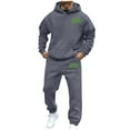 thumbnail image 1 of BOOMNY Men'S Sweatsuits Letter Graphic Hoodies Sweatpants 2Pcs Gym Sweat Suits Running Jogging Fall Winter Athletic Tracksuit Outfits, 1 of 6