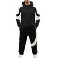 thumbnail image 1 of BOOMNY Men'S Sweatsuits Patchwork Color Hoodies Sweatpants 2Pcs Gym Sweat Suits Running Jogging Fall Winter Athletic Tracksuit Outfits, 1 of 7
