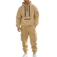 thumbnail image 1 of BOOMNY Men Sweatsuits Set Plus Size Hoodies Baggy Sweatpants 2Pcs Gym Sweat Suits Running Jogging Fall Winter Athletic Tracksuit Outfits, 1 of 8