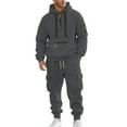 thumbnail image 1 of BOOMNY Men Sweatsuits Set Plus Size Hoodies Baggy Sweatpants 2Pcs Gym Sweat Suits Running Jogging Fall Winter Athletic Tracksuit Outfits, 1 of 8