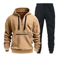 thumbnail image 1 of BOOMNY Men Sweatsuits Set Plus Size Hoodies Sweatpants 2Pcs Gym Sweat Suits Running Jogging Fall Winter Athletic Tracksuit Outfits, 1 of 2