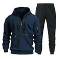 thumbnail image 1 of BOOMNY Men Sweatsuits Set Plus Size Hoodies Sweatpants 2Pcs Gym Sweat Suits Running Jogging Fall Winter Athletic Tracksuit Outfits, 1 of 2