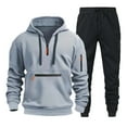 thumbnail image 1 of BOOMNY Men Sweatsuits Set Plus Size Hoodies Sweatpants 2Pcs Gym Sweat Suits Running Jogging Fall Winter Athletic Tracksuit Outfits, 1 of 2
