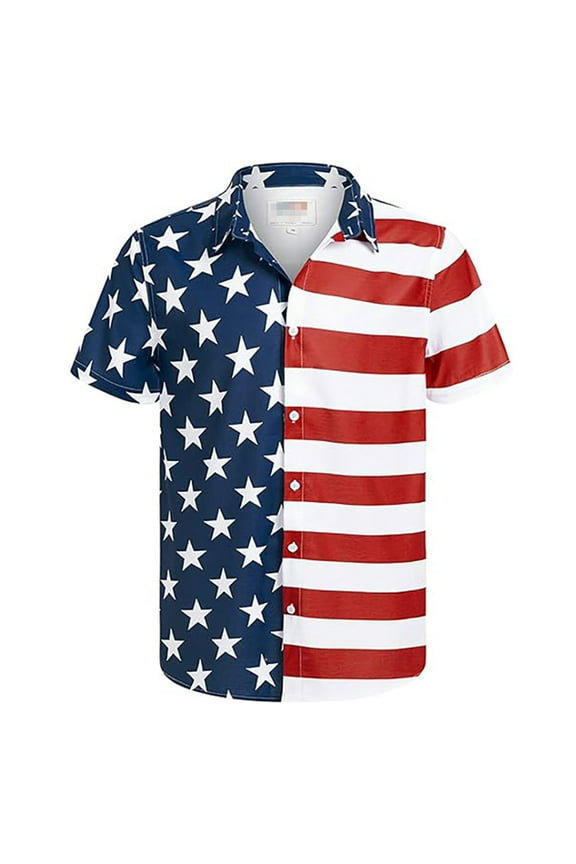 Men's 4th Of July Tshirts Short Sleeve Patriotic July 4th Usa Flag Star Striped Printed T Shirts For Men 4th Of July Soft Summer Tee Shirts Comfy Dailywear