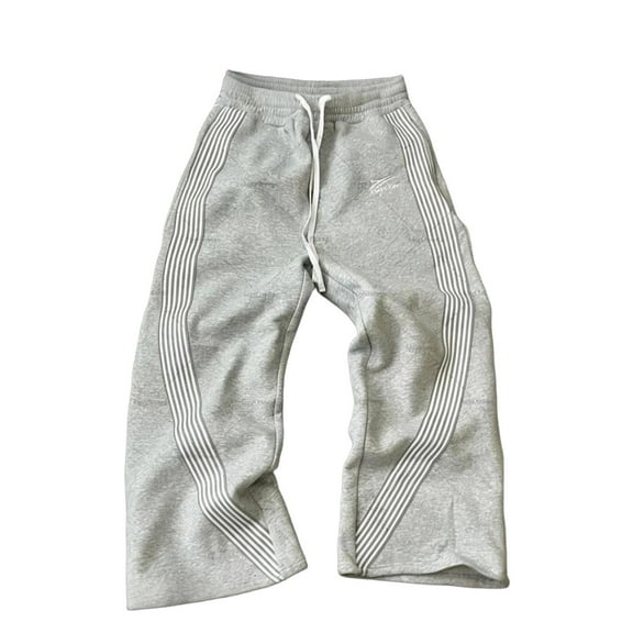 BOOMNY Men's Baggy Pants Patchwork Color Sports Pants for Men Wide Leg Hippop Loose Fall Winter Trousers With Pocket