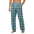 thumbnail image 1 of BOOMNY Men's Pajama Pants Wide Leg Pajamas Pants for Men Plaid Soft Pj Bottoms Pant With Pockets Cozy Homewear Loungewear, 1 of 6