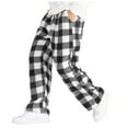 thumbnail image 1 of BOOMNY Men's Pajama Pants Wide Leg Pajamas Pants for Men Plaid Soft Pj Bottoms Pant With Pockets Cozy Homewear Loungewear, 1 of 9