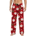 thumbnail image 1 of BOOMNY Christmas Men's Pajama Pants Wide Leg Pajamas Pants for Men Xmas Santa Claus Graphic Soft Pj Bottoms Pant With Pockets Cozy Homewear Loungewear, 1 of 6