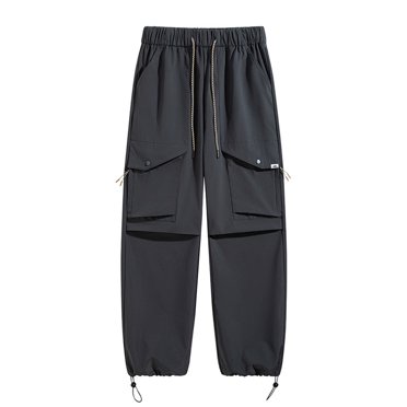 BOOMNY Mens Baggy Pants Solid Color Cargo Pants for Men Wide Leg Plus Size Loose Fall Winter Trousers With Pocket