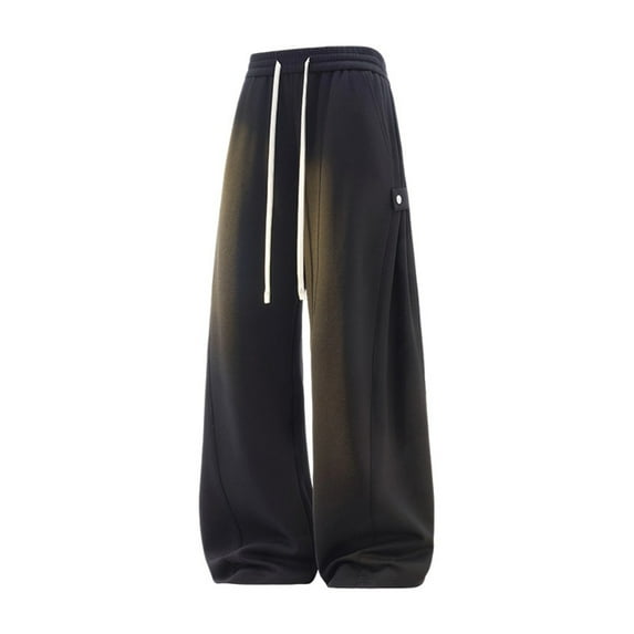 BOOMNY Mens Baggy Pants Solid Color Sweatpants for Men Wide Leg Plus Size Loose Fall Athletic Joggers Trousers With Pocket