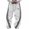 thumbnail image 1 of BOOMNY Mens Baggy Sweatpants Wide Leg Pants for Men Streetwear Elastic Waist Drawstring Graphic Y2K Athletic Jogger Pant With Pocket, 1 of 8