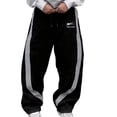 thumbnail image 1 of BOOMNY Mens Baggy Sweatpants Wide Leg Pants for Men Streetwear Elastic Waist Drawstring Graphic Y2K Athletic Jogger Pant With Pocket, 1 of 8
