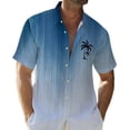 thumbnail image 1 of CONZONE Mens Buttons Down Shirts Short Sleeve Beach Shirts for Men Trendy Gradient Color Lapel Soft Lightweight Summer Tops, 1 of 4