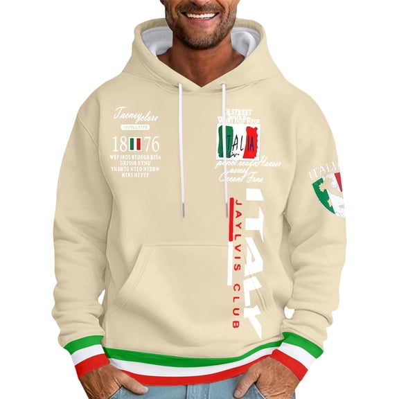 BOOMNY Mens Hoodies Long Sleeve Hoodie for Men Casual Graphic Soft Warm Pullover Hooded Sweatshirt Cozy Fall Winter Hoodies With Pocket