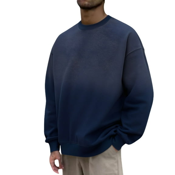 BOOMNY Mens Hoodies Long Sleeve Hoodie for Men Gradient Color Soft Warm Pullover Hooded Sweatshirt Cozy Fall Winter Hoodies With Pocket