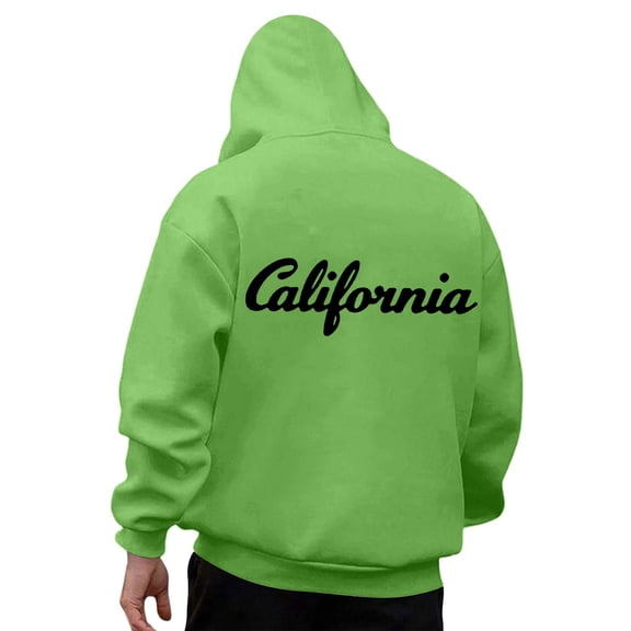 BOOMNY Mens Hoodies Long Sleeve Hoodie for Men Letter Graphic Y2K Soft Warm Pullover Hooded Sweatshirt Cozy Fall Winter Hoodies With Pocket