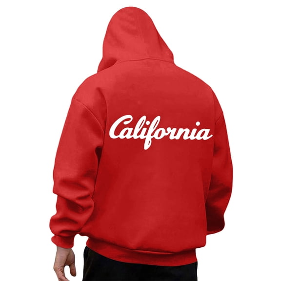 BOOMNY Mens Hoodies Long Sleeve Hoodie for Men Letter Graphic Y2K Soft Warm Pullover Hooded Sweatshirt Cozy Fall Winter Hoodies With Pocket