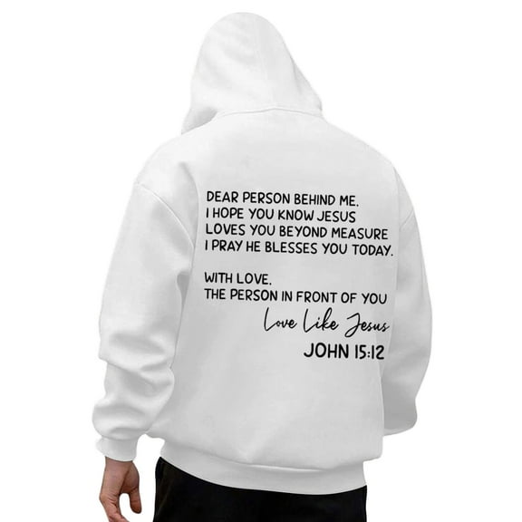 BOOMNY Mens Hoodies Long Sleeve Hoodie for Men Letter Graphic Y2K Soft Warm Pullover Hooded Sweatshirt Cozy Fall Winter Hoodies With Pocket