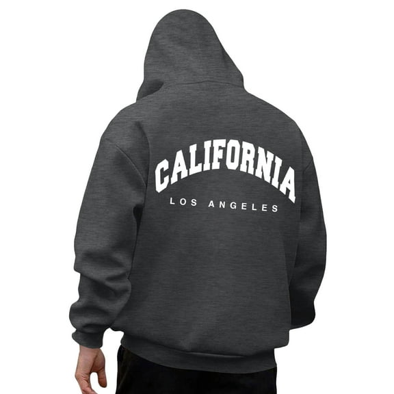 BOOMNY Mens Hoodies Long Sleeve Hoodie for Men Letter Graphic Y2K Soft Warm Pullover Hooded Sweatshirt Cozy Fall Winter Hoodies With Pocket