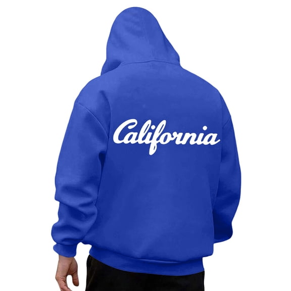 BOOMNY Mens Hoodies Long Sleeve Hoodie for Men Letter Graphic Y2K Soft Warm Pullover Hooded Sweatshirt Cozy Fall Winter Hoodies With Pocket