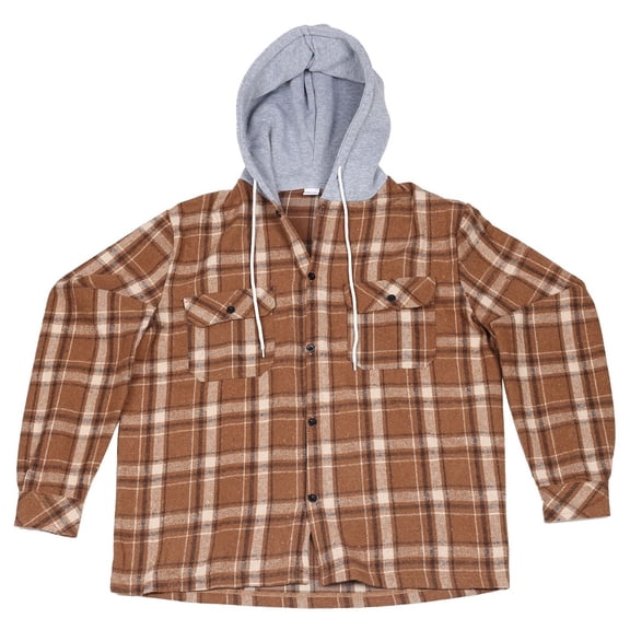 BOOMNY Mens Hoodies Long Sleeve Hoodie for Men Plaid Thick Soft Warm Pullover Hooded Sweatshirt Cozy Fall Winter Hoodies With Pocket