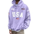 thumbnail image 1 of BOOMNY Mens Hoodies Long Sleeve Hoodie for Men Usa Flag Letter Graphic Y2K Soft Warm Pullover Hooded Sweatshirt Cozy Fall Winter Hoodies With Pocket, 1 of 4