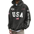 thumbnail image 1 of BOOMNY Mens Hoodies Long Sleeve Hoodie for Men Usa Flag Letter Graphic Y2K Soft Warm Pullover Hooded Sweatshirt Cozy Fall Winter Hoodies With Pocket, 1 of 4