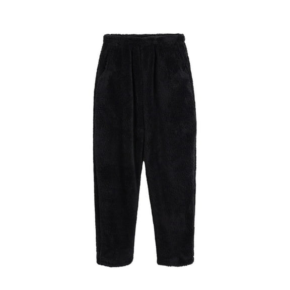 BOOMNY Mens Pajama Pants Wide Leg Thick Flannel Pajamas Pants for Men Plaid Soft Pj Bottoms Pant With Pockets Warm Thermal Fall Winter Homewear Loungewear