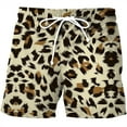 thumbnail image 1 of BOOMNY Mens Shorts Casual Leopard Printed Elastic Waist Drawstring Sports Shorts For Man Soft Loose Fit Summer Workout Shorts Comfy Mens Dailywear, 1 of 2