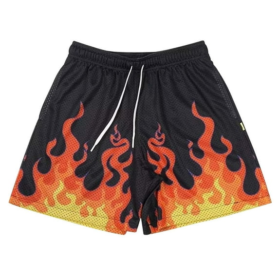 BOOMNY Mens Shorts Casual Printed Elastic Waist Drawstring Basketball Sports Shorts For Man Soft Loose Fit Summer Workout Shorts Comfy Mens Dailywear