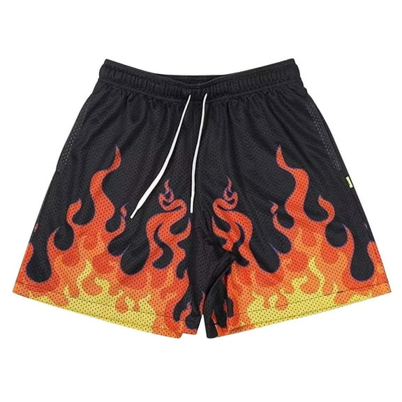 BOOMNY Mens Shorts Casual Printed Elastic Waist Drawstring Basketball Sports Shorts For Man Soft Loose Fit Summer Workout Shorts Comfy Mens Dailywear