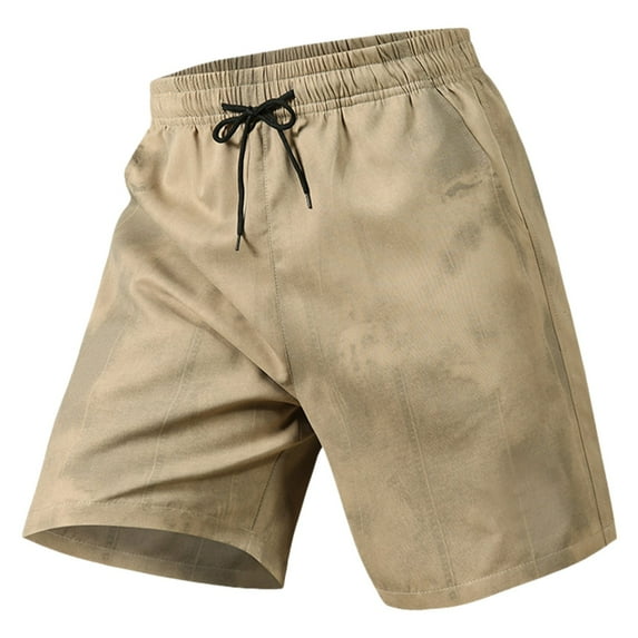 BOOMNY Mens Shorts Fashion Gradient Color Elastic Waist Drawstring Cargo Shorts For Man Soft Loose Fit Summer Shorts Leisure Mens Dailywear