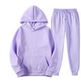 thumbnail image 1 of BOOMNY Mens Track Suits Solid Color Lined Hoodies Sweatpants 2Pcs Gym Sweat Suits Running Jogging Fall Winter Athletic Tracksuit Outfits, 1 of 2