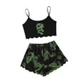 thumbnail image 1 of BOOMNY Pajamas Set for Women Sleeveless Pjs Crop Tops Shorts Sleepwewar Pyjamas Graphic Soft Cozy Homewear Loungewear Sets, 1 of 4