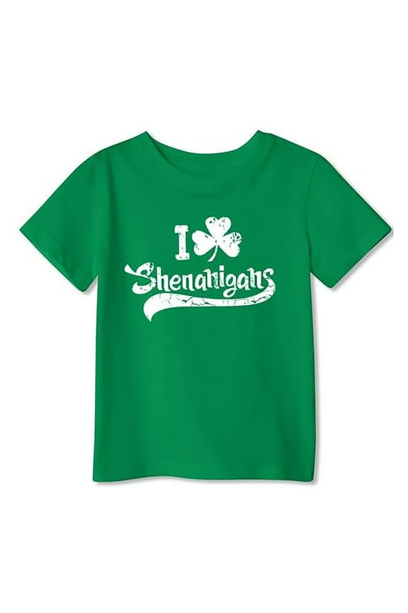 St. Patrick'S Day Toddler Baby Boys Tshirts Short Sleeve T Shirts for Boys Green Clover Graphic Breathable Loose Fit Cozy Childrens Summer Tees