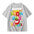 thumbnail image 1 of BOOMNY Toddler Baby Boys Tshirts Short Sleeve T Shirts For Kids 100 Days Of School Letter Graphic Breathable Loose Fit Cozy Childrens Athletic Tees, 1 of 2