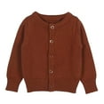 thumbnail image 1 of BOOMNY Toddler Baby Girl Boy Sweater Long Sleeve Solid Color Knitted Sweater For Kids Pullover Thermal Fall Winter Knitwear, 1 of 3