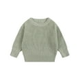 thumbnail image 1 of BOOMNY Toddler Baby Girl Boy Sweater Long Sleeve Solid Color Knitted Sweater For Kids Warm Fall Winter Sweaters, 1 of 4