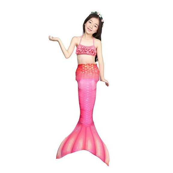 BOOMNY Toddler Baby Girls 3 Peice Swimsuits Sleeveless Bathing Suit for Kids Fashion Graphic Lightweight Summer Sun Protection Swimwear