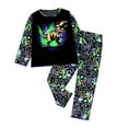 thumbnail image 1 of BOOMNY Toddler Boys 2 Peice Pajamas Sets Cartoon Excavator Graphic Long Sleeve Sleepwear Tops Pants Pjs Set for Kids Cozy Loungewear Homewear, 1 of 2