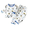 thumbnail image 1 of BOOMNY Toddler Boys 2 Peice Pajamas Sets Cartoon Long Sleeve Sleepwear Tops Pants Pjs Set for Kids Cozy Loungewear Homewear, 1 of 3