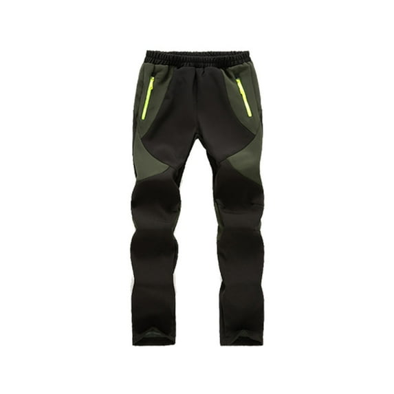 BOOMNY Toddler Boys Skiing Pants Straight Leg Snow Jogger Pants for Boys Patchwork Color Windproof Thermal Hiking Softshell Trousers for Children