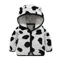 thumbnail image 1 of BOOMNY Toddler Boys Girls Jackets Long Sleeve Fleece Jacket for Boys Zip Up Thick Cow Prints Warm Fall Winter Outwear, 1 of 4