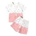 thumbnail image 1 of BOOMNY Toddler Boys Loungewear Outfits Ice Cream Graphic Short Sleeve Tshirts Shorts 2 Peice Sleepwear Set Cozy Lightweight Homewear, 1 of 6
